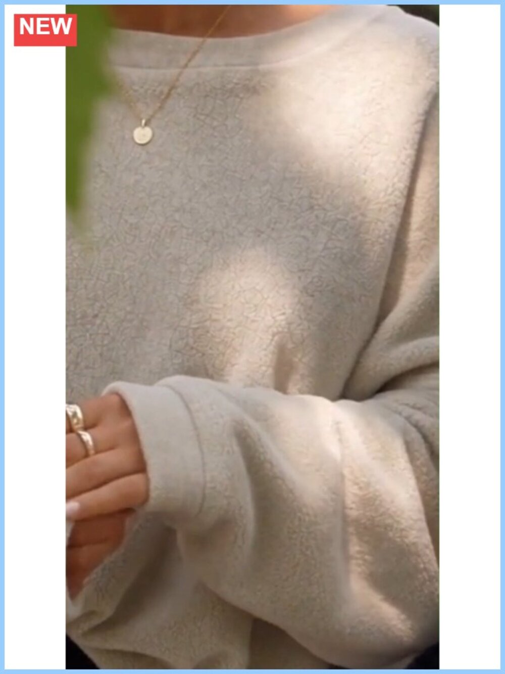 Womens Oversized Polar Fleece Sweatshirt Fuzzy Crewneck Pullover Fall Top - Picture 5 of 5